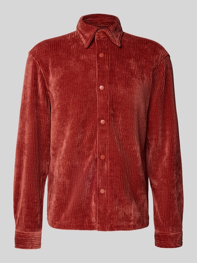 JAKE*S STUDIO MEN Regular Fit Freizeithemd in Cord-Optik Rot 2