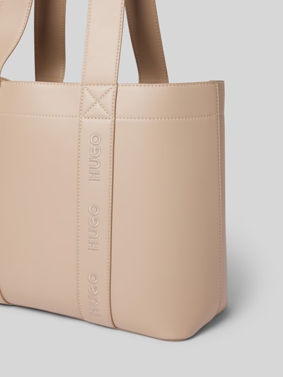 HUGO Torba shopper z wyhaftowanymi logo Szarobrązowy 3