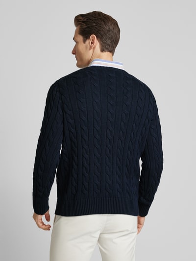 Polo Ralph Lauren Strickpullover mit gerippten Abschlüssen Modell 'DRIVER' Marine 5