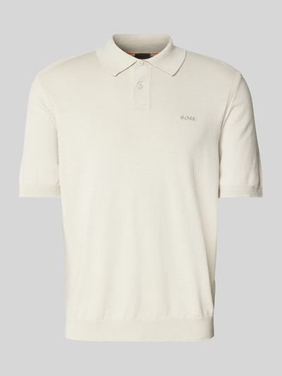 BOSS Orange Regular Fit Poloshirt mit Label-Stitching Modell 'Asac' Sand 2