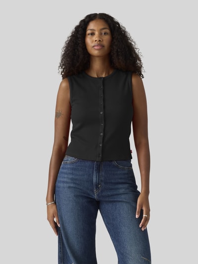 Levi's® Top aus Rippstrick mit Knopfleiste Anthrazit 4