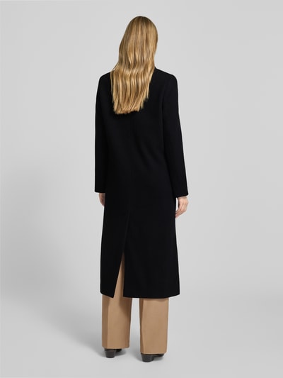 Windsor Regular fit lange jas van scheerwolmix met kasjmier Zwart - 5