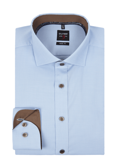 OLYMP Level Five Slim Fit Business-Hemd mit extra langem Arm Bleu 1