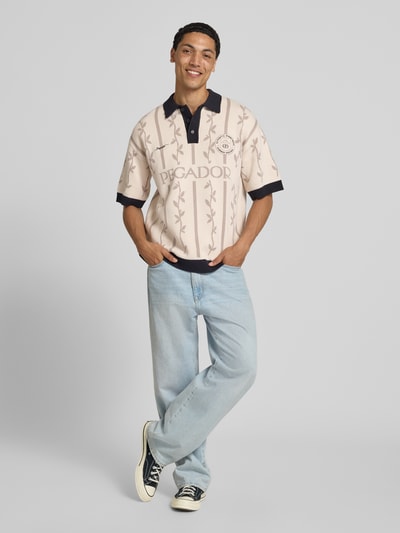 PEGADOR Relaxed Fit Poloshirt mit Logo-Stitchings Modell 'Kinsale' Offwhite 1