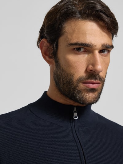 OLYMP Level Five Strickpullover mit Troyer-Kragen Marine 3