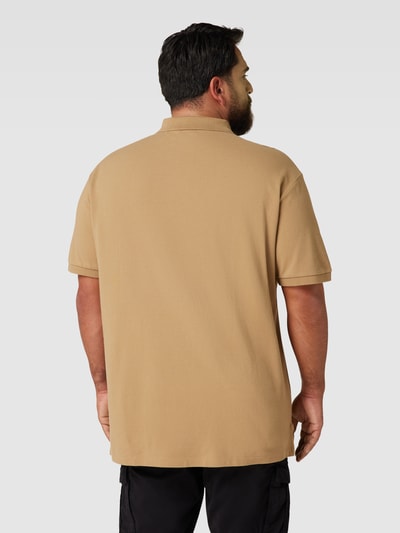 Polo Ralph Lauren Big & Tall PLUS SIZE poloshirt met labelstitching Lichtbruin - 5