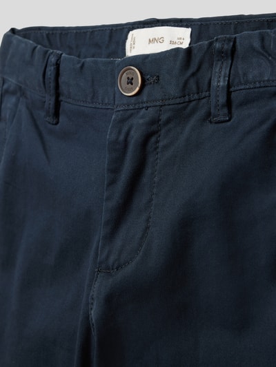 Mango Hose mit Label-Detail Marine 2