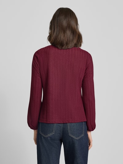 Zero Longsleeve mit Strukturmuster und Rundhalsausschnitt Rot 5