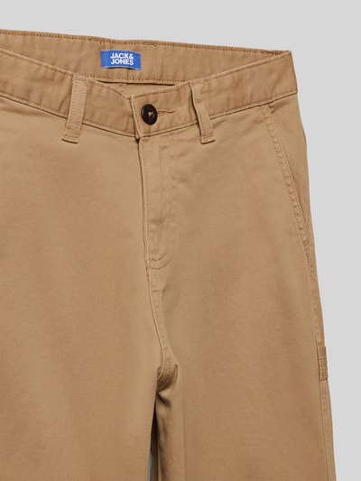 Jack & Jones Spodnie o kroju regular fit ze szlufkami na pasek model ‘ALEX’ Camel 2