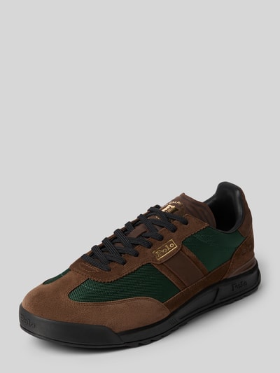 Polo Ralph Lauren Sneakers met vetersluiting, model 'WIMOH' Cognac - 1
