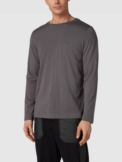Fynch-Hatton Shirt met lange mouwen en labelstitching Middengrijs - 4