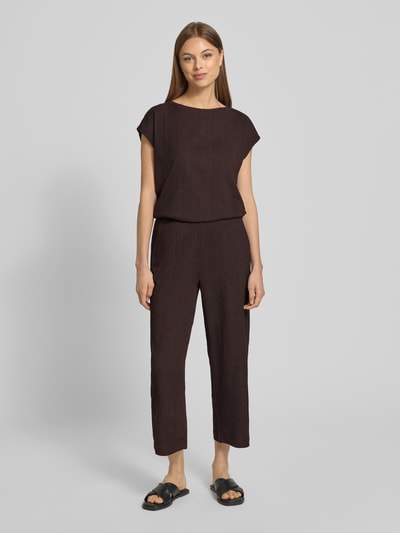 OPUS Kombinezon o kroju relaxed fit z fakturowanym wzorem model ‘Melti’ Orzechowy 4