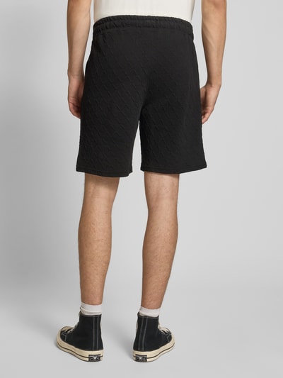 Pegador Sweatshorts met structuurmotief, model 'Jovren' Zwart - 5