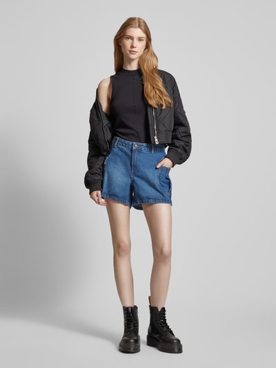 Noisy May Korte jeans met cargozakken, model 'SMILEY' Jeansblauw - 1