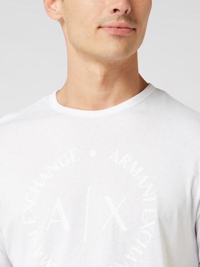 ARMANI EXCHANGE Regular fit T-shirt met logo  Wit - 3