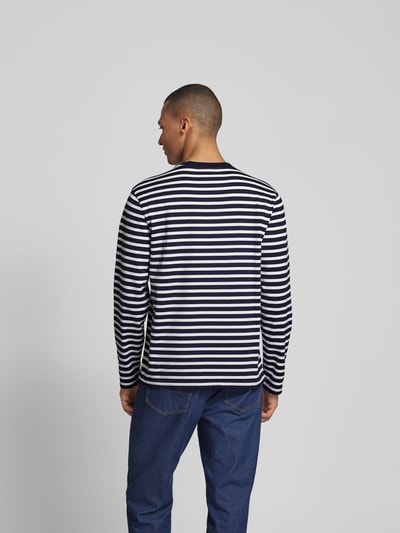 MAISON KITSUNE Longsleeve mit Streifenmuster Marine 5