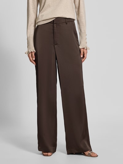 Neo Noir Stoffen broek met Franse steekzakken, model 'Emmett' Donkerbruin - 4