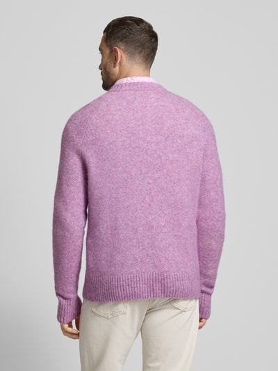 Les Deux Strickpullover mit gerippten Abschlüssen Modell 'Gilbert' Flieder 5