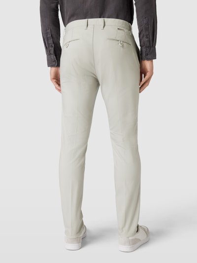 ALBERTO Slim fit chino met steekzakken opzij, model 'ROB' Zilver - 5