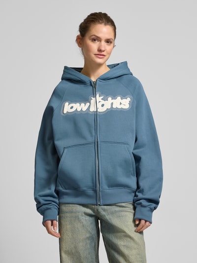 Low Lights Studios Oversized Sweatjacke mit Reißverschluss Modell 'Starlight' Blau 4