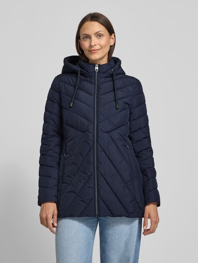 Christian Berg Woman Selection Gewatteerd jack met ritszakken Donkerblauw - 4