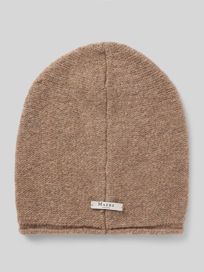 MAERZ Muenchen Beanie mit Label-Patch Mud Melange 1