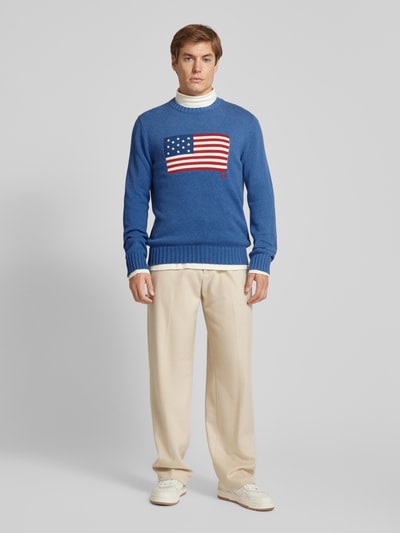 Polo Ralph Lauren Strickpullover mit Rundhalsausschnitt Hellblau 1