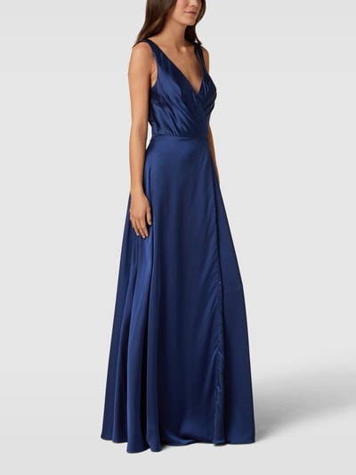 Luxuar Abendkleid mit Herz-Ausschnitt Dunkelblau 4