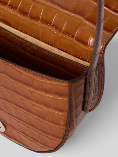 Lauren Ralph Lauren Handtasche aus Rindsleder mit Label-Applikation Cognac 5