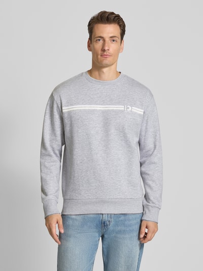 Tom Tailor Denim Regular Fit Sweatshirt aus Baumwoll-Mix Hellgrau Melange 4