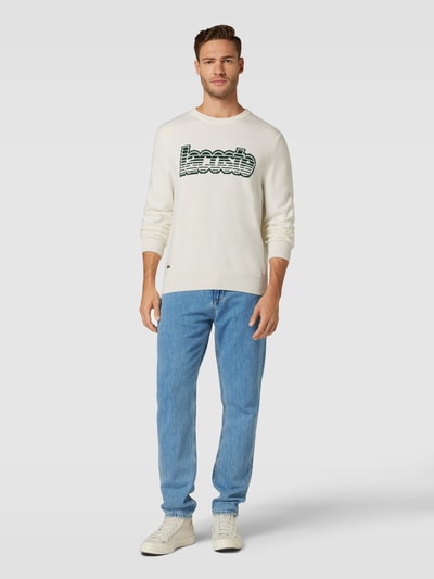 Lacoste Gebreide pullover met labeldetail Offwhite - 1