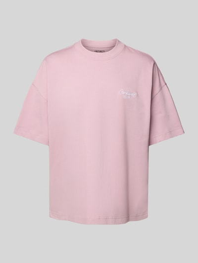 Carhartt Work In Progress T-shirt met geribde ronde hals Roze - 2