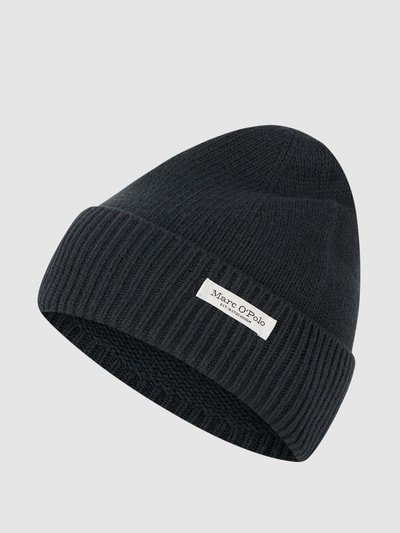 Marc O'Polo Beanie mit Label-Detail Dunkelgruen 1