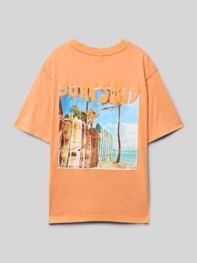 s.Oliver RED LABEL Regular Fit T-Shirt aus reiner Baumwolle Orange 3