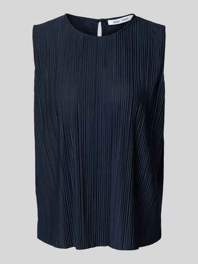 Samsøe Samsøe Top bluzkowy z okrągłym dekoltem Granatowy 2