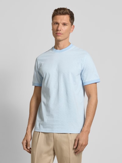 PAUL SMITH T-Shirt mit gerippten Abschlüssen Marine 4