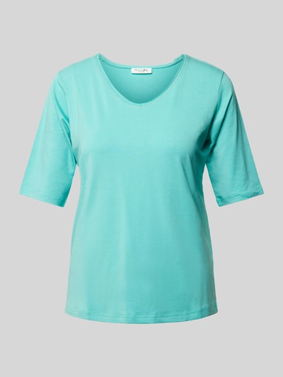 Christian Berg Woman T-Shirt mit V-Ausschnitt Ocean 1