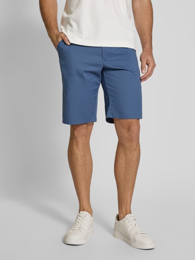 Christian Berg Men Regular fit bermuda met riem Oceaanblauw - 4