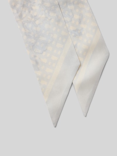 Produktfoto, Seidentuch mit Allover-Muster Modell 'VINCENCY_T_7*115' von BOSS, florales Muster, zarte Creme- und Beigetöne, reine Seide