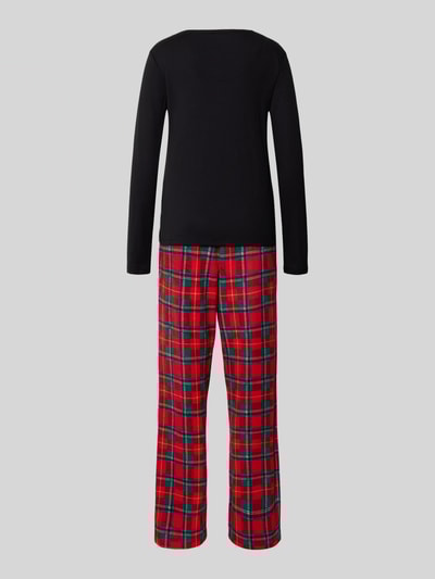 Lauren Ralph Lauren Piżama o kroju regular fit z kieszenią na piersi Czerwony 3