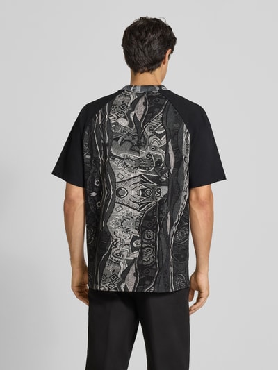 CARLO COLUCCI T-Shirt mit Label-Stitching Black 5