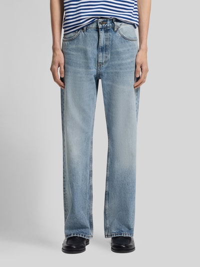 HUGO Jeansy o kroju tapered fit z czystej bawełny w stylu 5 kieszeni Jeansowy niebieski 4