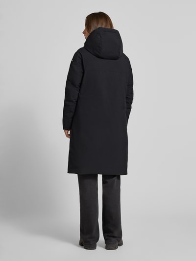 Blauer Usa Lange donsjas met labeldetail, model 'ARGYLLE' Zwart - 5