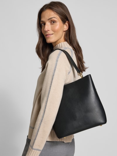 Seidenfelt Hobo Bag in Leder-Optik Modell 'LILLA' Black 1