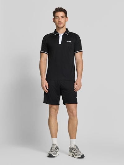 BOSS Green Regular Fit Poloshirts mit Kontrastdetails Black 1