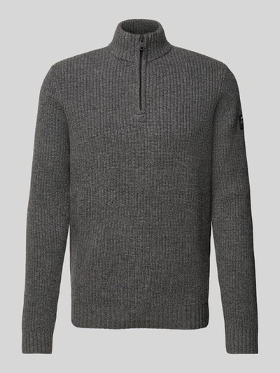 ECOALF Gebreide pullover met opstaande kraag, model 'DRAGOALF' Middengrijs - 2