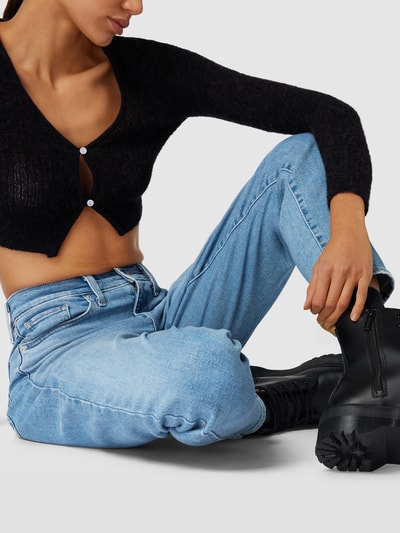 Levi's® Jeansy o kroju mom fit z dodatkiem streczu model ‘HIGH WAISTED MOM JEAN’ Jasnoniebieski 3