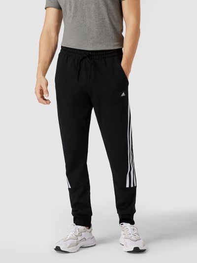 ADIDAS SPORTSWEAR Spodnie dresowe z paskami z logo Czarny 4