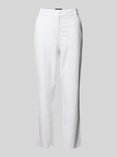 Marc Cain Feminine fit broek met verkorte pasvorm en steekzakken Wit - 2