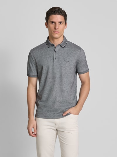 HECHTER PARIS Poloshirt mit kurzer Knopfleiste Marine 4